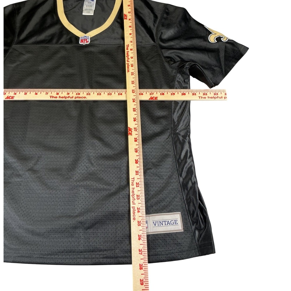 NFL Pro Line Vintage New Orleans Saints Jersey Shirt Black Gold‎ Men's Large - Picture 7 of 8